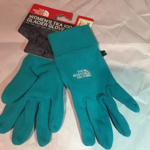 green north face gloves